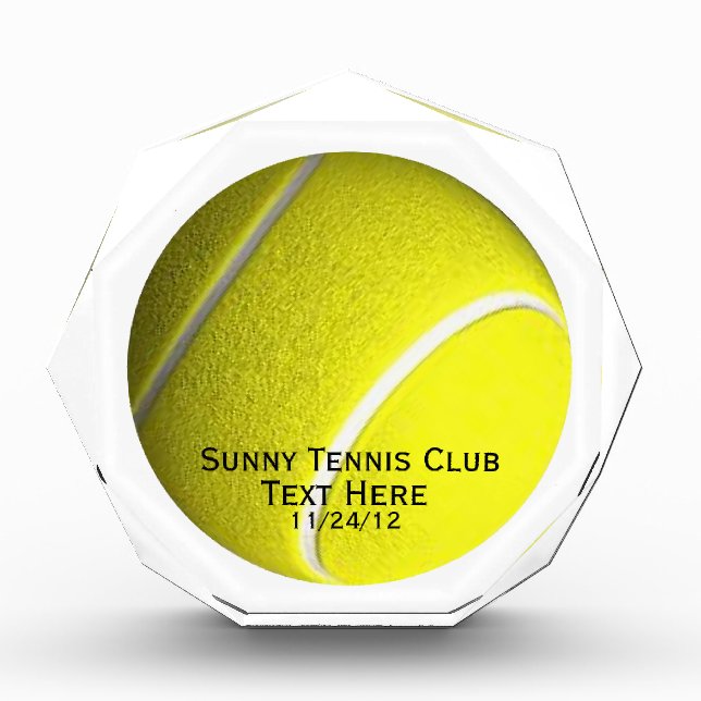 Tennis Ball Crystal Trophy Award (Front)
