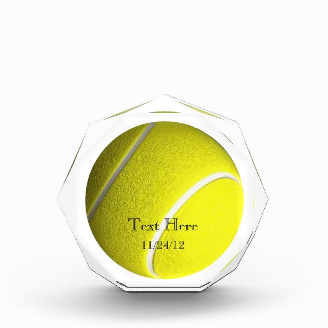 Tennis Ball Crystal Trophy Award (Front)