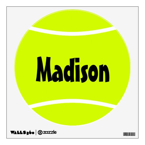 Tennis Ball Custom NameText Wall Decal