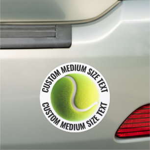 Tennis Ball Custom Personalized Medium Text 7" Car Magnet