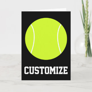 Tennis Ball Custom Text & Color Greeting Card