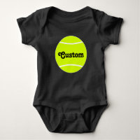 Tennis Ball Custom Text Tennis Baby Suit Baby Bodysuit