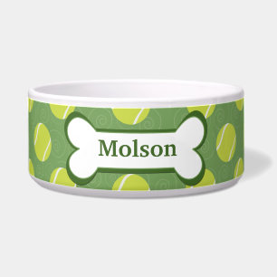 Tennis Ball Customized Pet Dog Food Bowl - Green