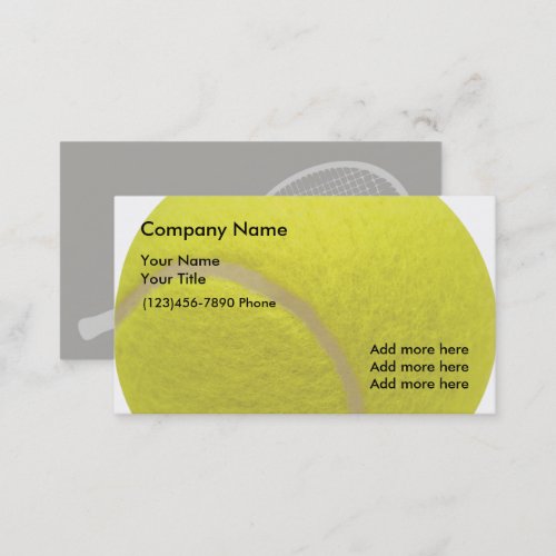 Tennis Ball Design Business Card