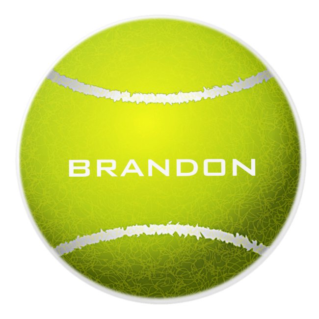 Tennis Ball Design Ceramic Pull or Knob