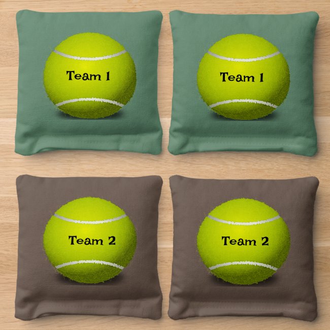 Tennis Ball Design Cornhole Bean Bags