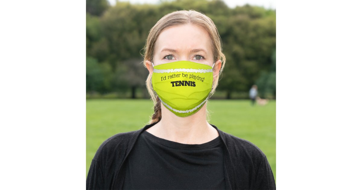 Tennis Ball Design Face Mask Zazzle