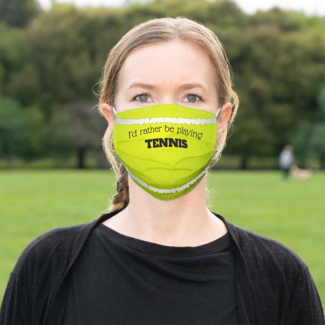 Tennis Ball Design Face Mask