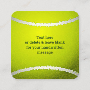 Tennis Ball Design Favor Card Favor Tags