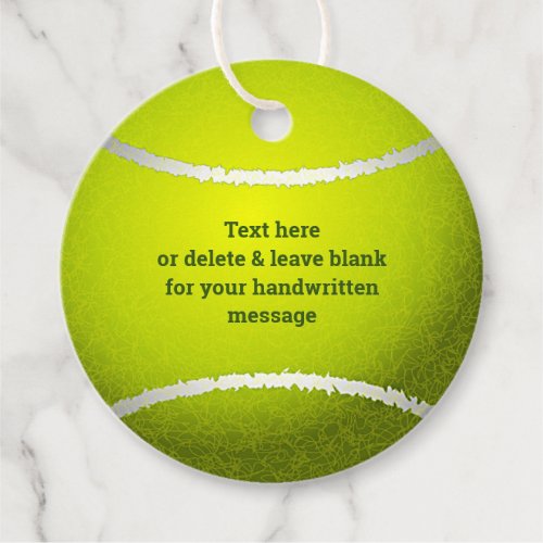 Tennis Ball Design Favor Card Favor Tags