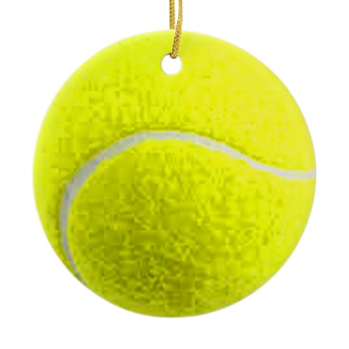 "Tennis Ball" design gifts and products Ceramic Ornament