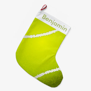Tennis Ball Design Large Christmas Stocking
