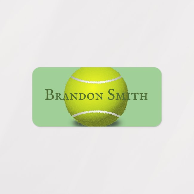 Tennis Ball Design Name Labels