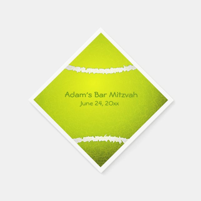 Tennis Ball Design Paper Napkins (Corner)