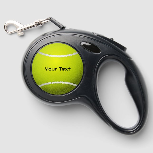 Tennis Ball Design Retractable Dog Leash (Front)