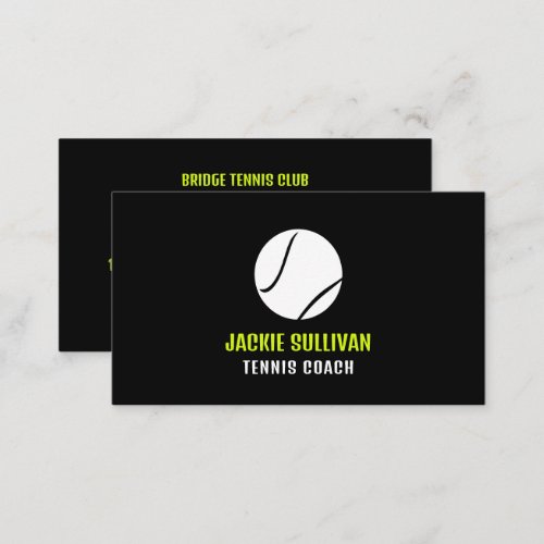 Tennis Ball Design Tennis PlayerCoachInstructor Business Card