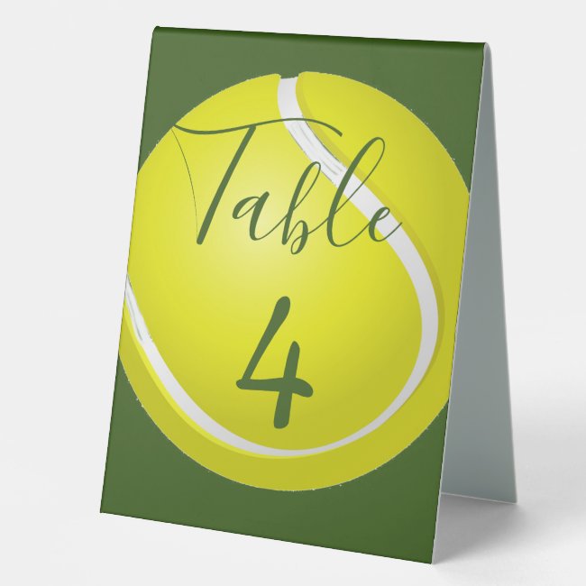 Tennis Ball Design Tent Table Sign