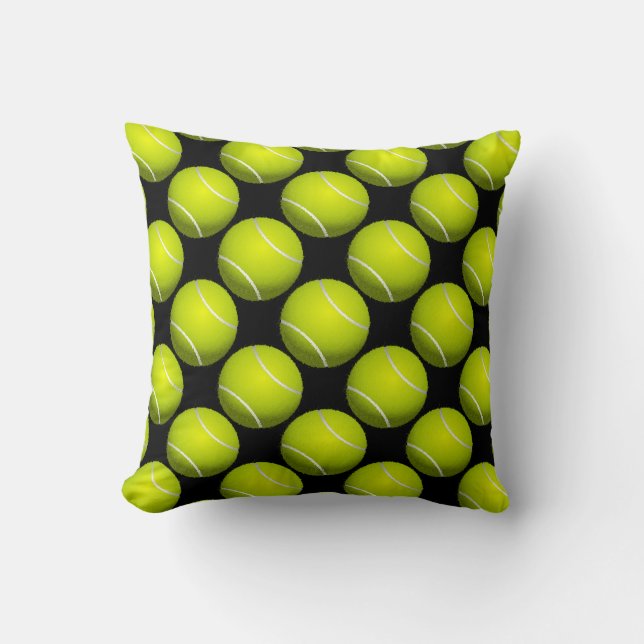 Tennis Ball Design Throw Pillow (Front)