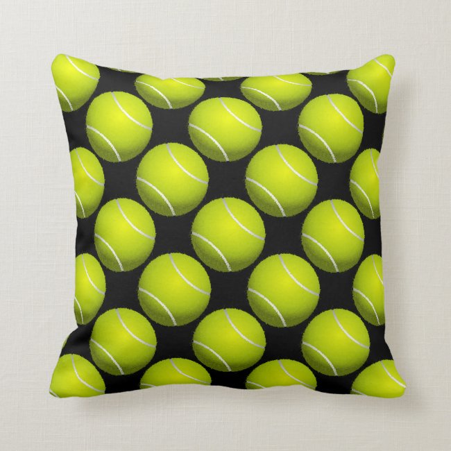Tennis Ball Design Throw Pillow