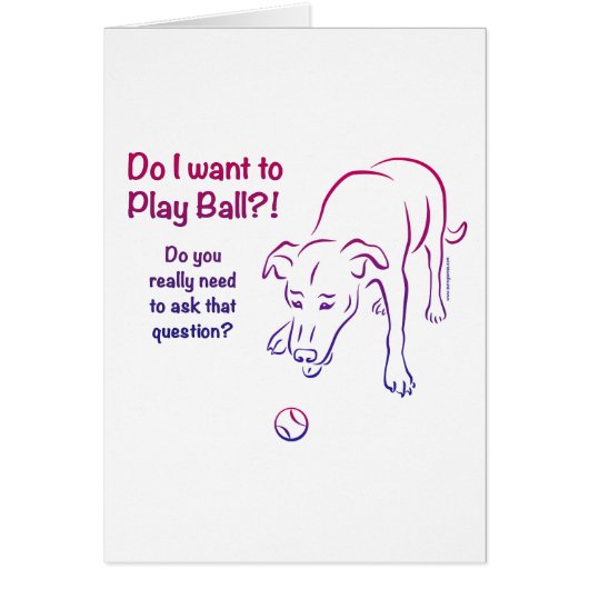 Tennis Ball Dog Cards (Front)