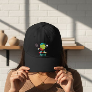 Tennis Ball Donut Character – Funny Retro Sp Hat