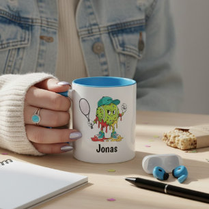 Tennis Ball Donut Character – Funny Retro Sp Mug