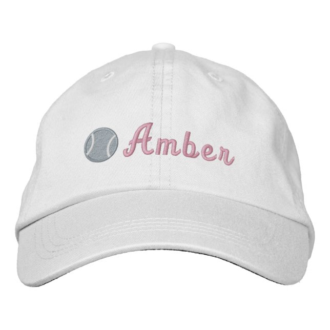 Tennis Ball Embroidered Baseball Cap (Front)