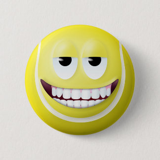 Tennis Ball Face 2 Pinback Button