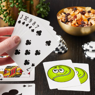 Tennis Ball Face Poker Cards