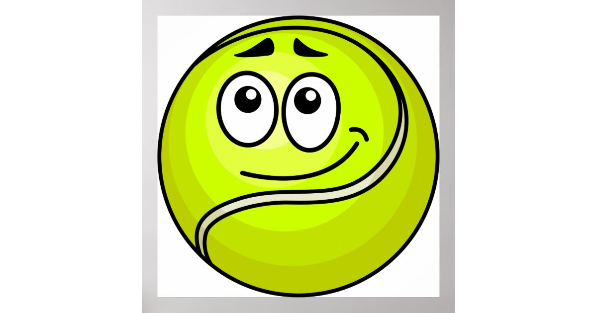 Tennis Ball Face Poster Zazzle