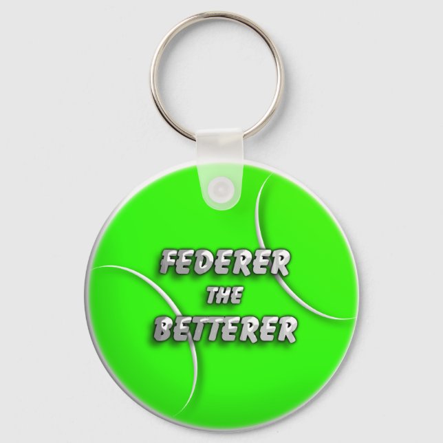 Tennis Ball - Federer the Betterer Keychain (Front)