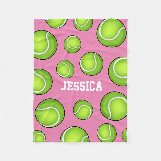 Tennis Ball Fleece Blanket (Front)