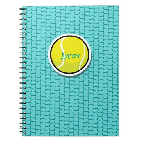 Tennis Ball Game Net NAME Sports Team Coach Notebook