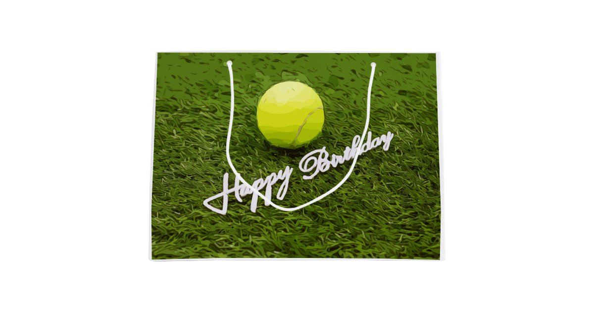 Personalized Tennis Crossed Rackets Large Gift Bag | Zazzle