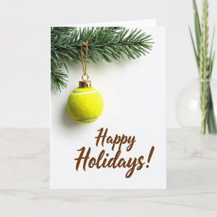 Tennis Ball Happy Holidays Card