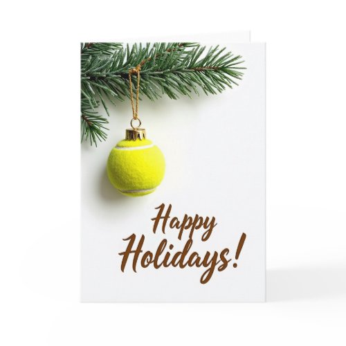 Tennis Ball Happy Holidays Card