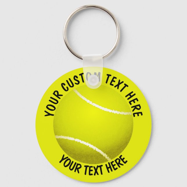 Tennis Ball Icon Custom Keychain (Front)