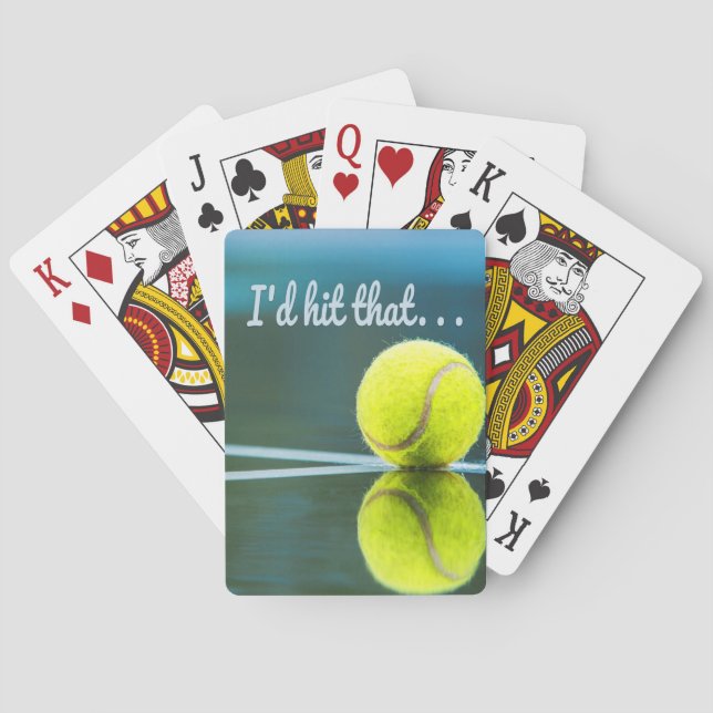 Tennis ball I'd Hit That Funny Gift Poker Cards (Back)