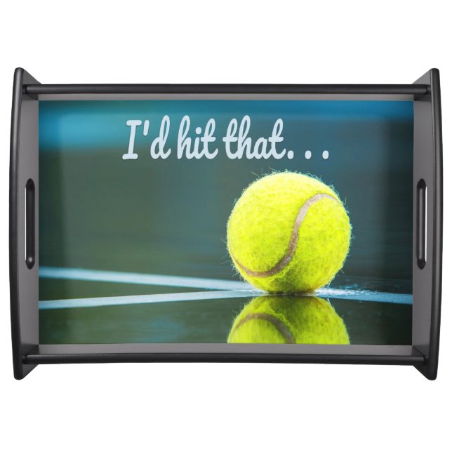 Tennis ball I'd Hit That Funny Gift Serving Tray (Front)