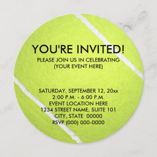Tennis Ball Invitations