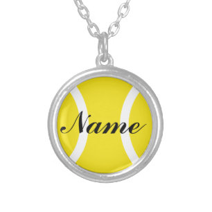 Tennis ball jewelry with personalized name