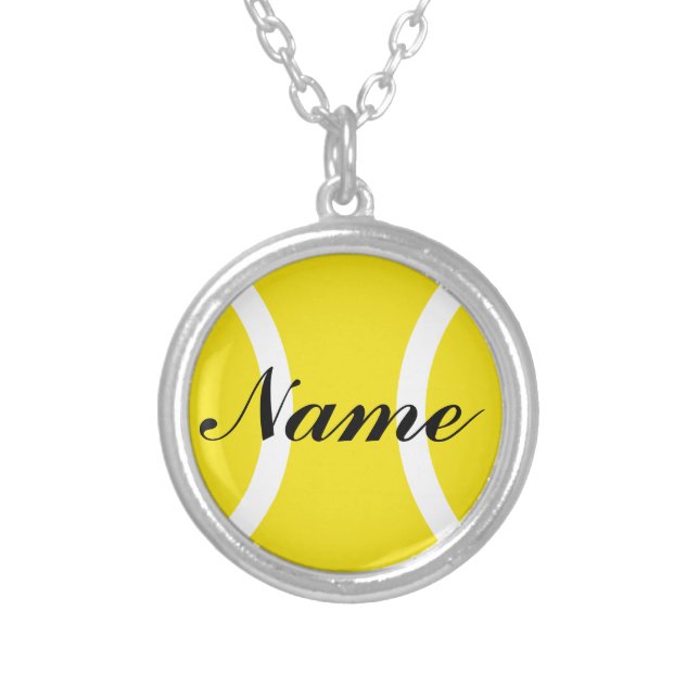 Tennis ball jewelry with personalized name (Front)