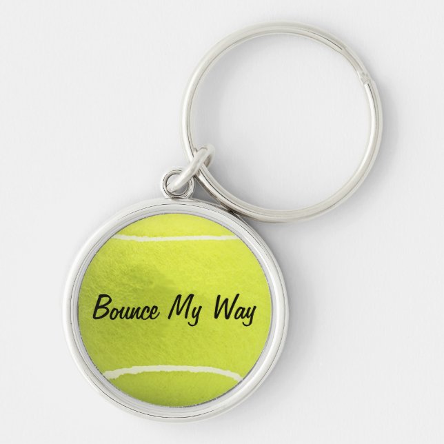 Tennis Ball Key Chain - Personalized (Front)