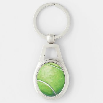 Tennis Ball Keychain by ITDSportsCenter at Zazzle