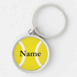Tennis ball keychain with personalized name