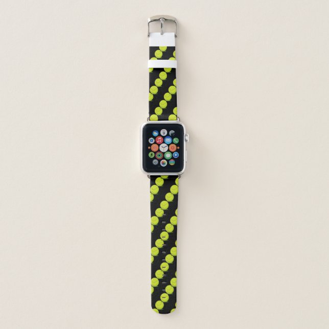 Tennis Ball Lines Player Coach Athletic Pattern  Apple Watch Band (Front)