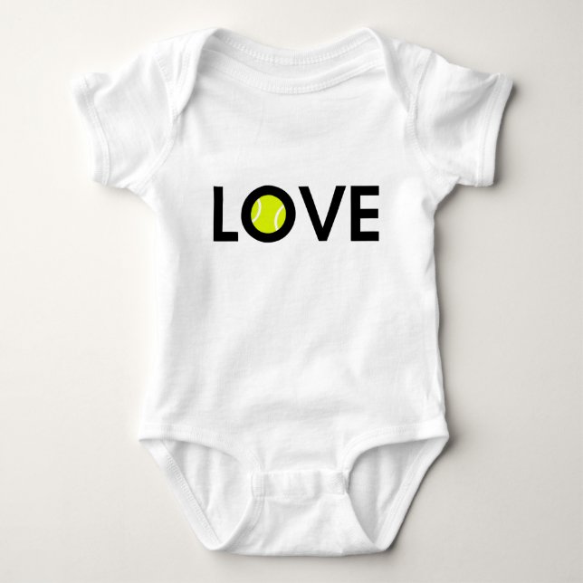 Tennis Ball LOVE Baby Bodysuit (Front)