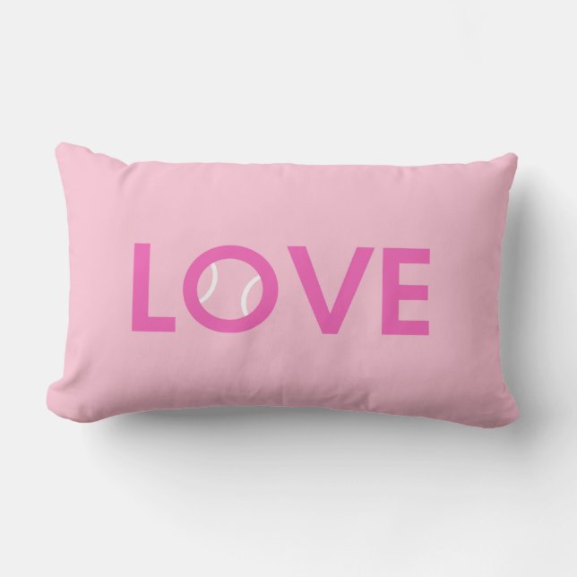 Tennis Ball LOVE Lumbar Pillow (Front)