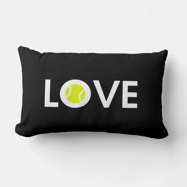 Tennis Ball LOVE Lumbar Pillow (Front)