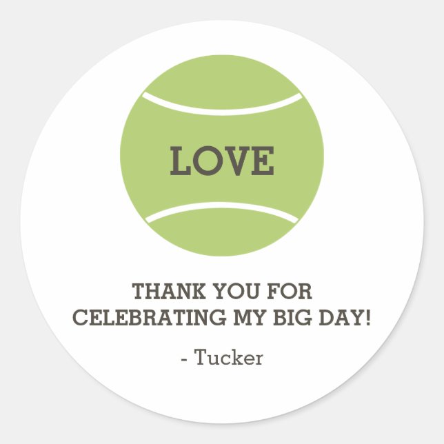 Tennis Ball Love Sticker (Front)